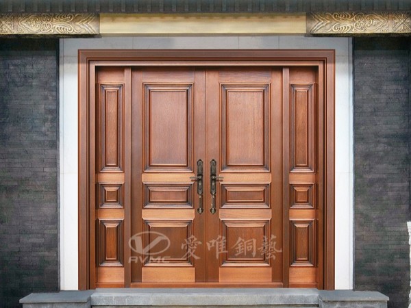 別墅銅門(mén)廠家愛(ài)唯銅藝——焊接工藝真銅門(mén)簡(jiǎn)約款