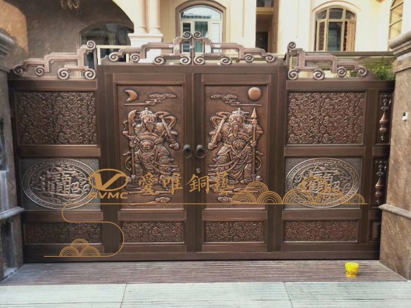 廣東銅門廠家愛唯銅藝——清遠(yuǎn)別墅銅門庭院銅門
