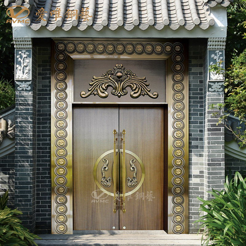 愛(ài)唯銅門(mén)新中式銅門(mén)
